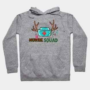 funny Reindeer nurse squad christmas gift Hoodie